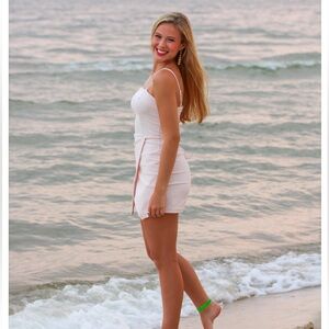 Baby pink gingham romper from Altar’d State, size XS